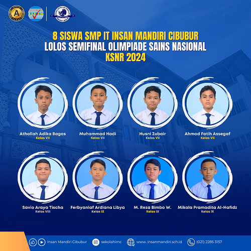 You are currently viewing 8 Siswa SMP IT Insan Mandiri Cibubur Lolos ke Babak Semifinal Kompetisi Sains Nalaria Realistik