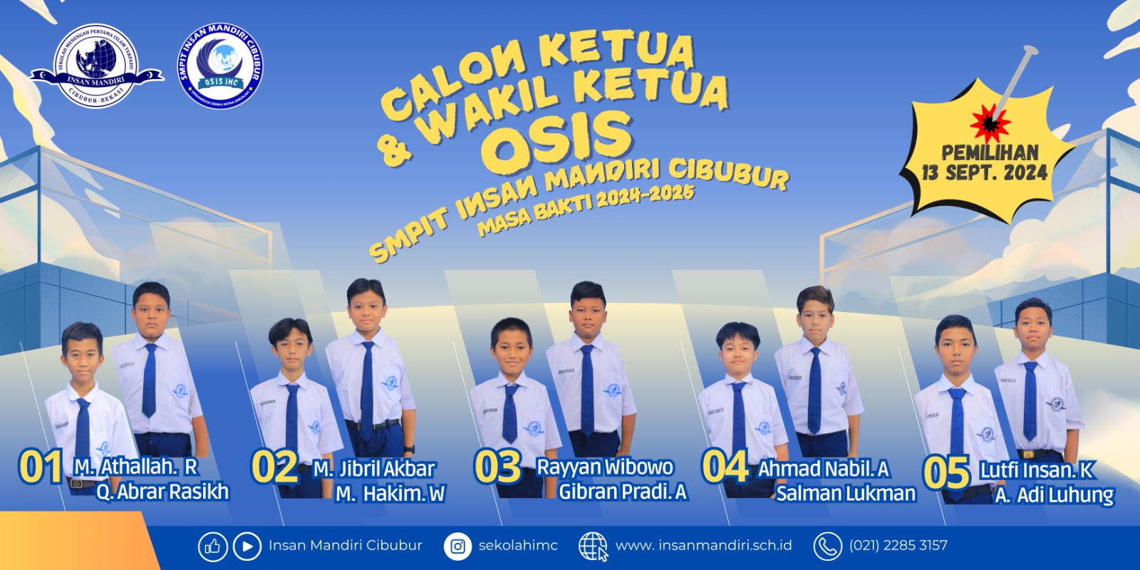 You are currently viewing Pemilihan Ketua dan Wakil Ketua OSIS SMP IT Insan Mandiri Cibubur: Siap Menyambut Kepemimpinan Baru