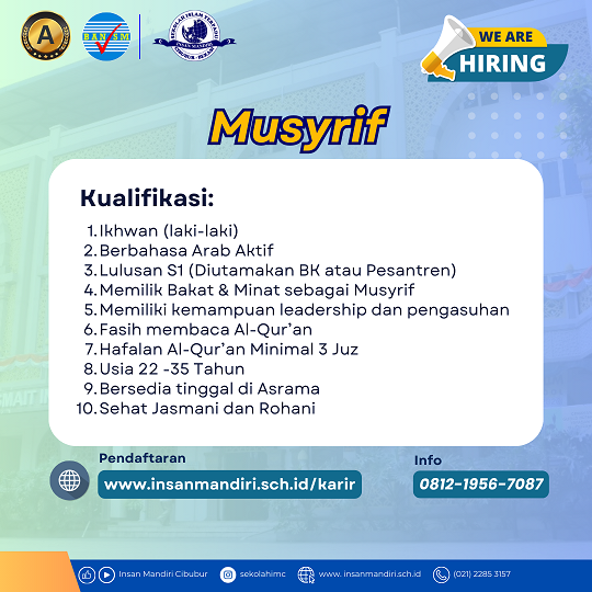 Lowongan Kerja Musyrif